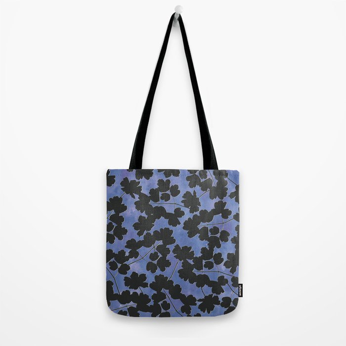 Shadow Poppies - Blue Tote Bag Gallery Image 2