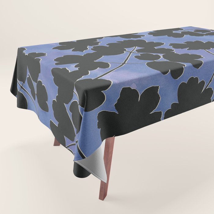 Shadow Poppies - Blue Tablecloth Gallery Image 1