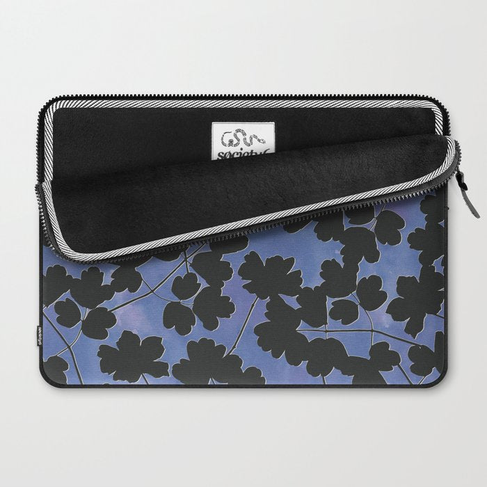 Shadow Poppies - Blue Laptop Sleeve Gallery Image 2