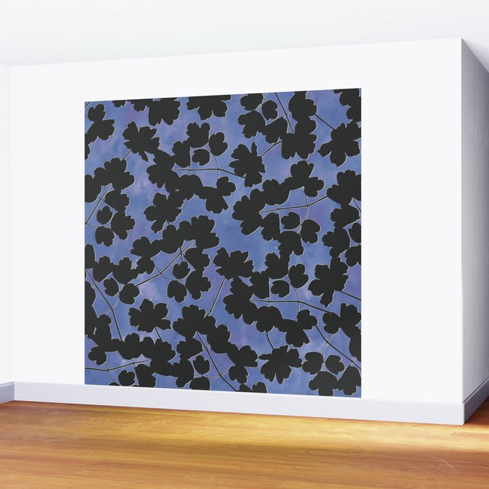 Shadow Poppies - Blue Wall Mural Gallery Image 2