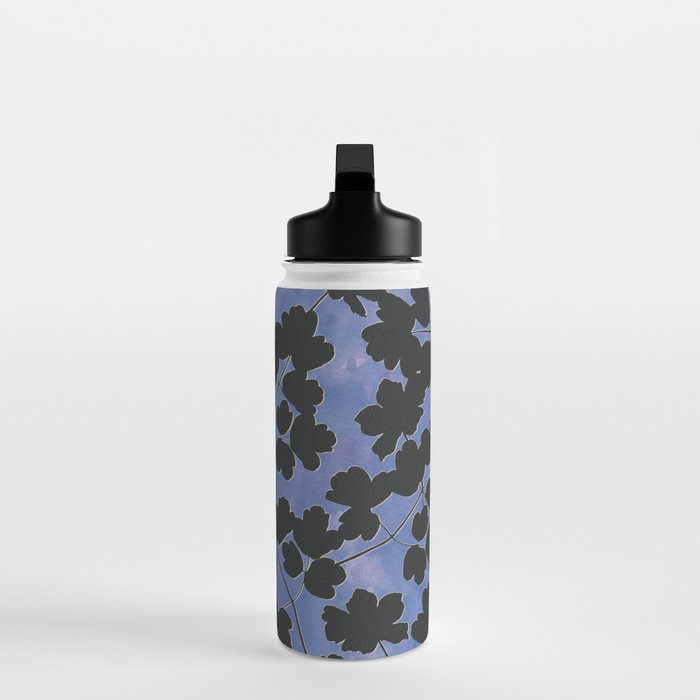 Shadow Poppies - Blue Water Bottle Gallery Image 3
