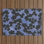Shadow Poppies - Blue Outdoor Rug Gallery Image 1