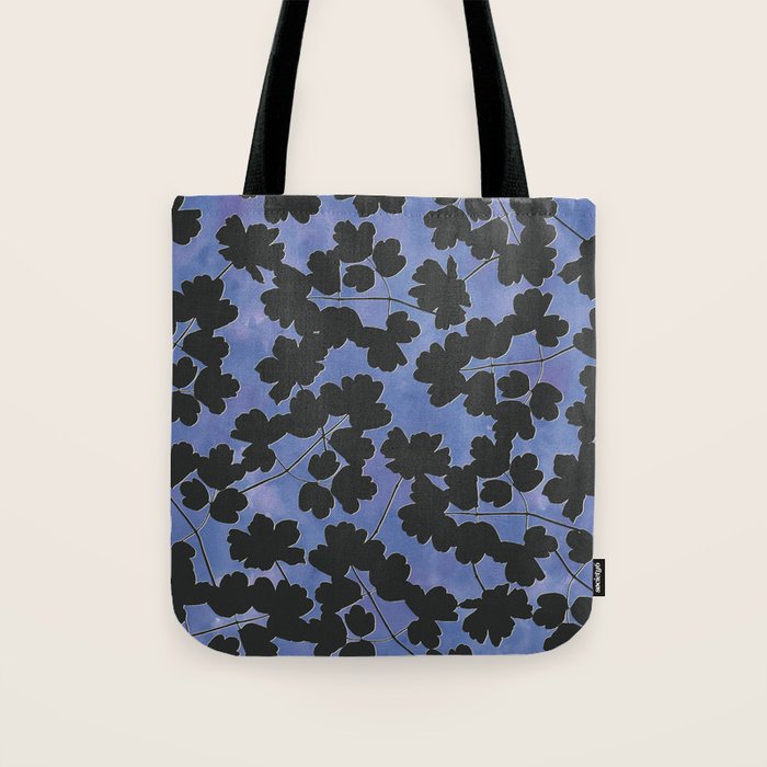 Shadow Poppies - Blue Tote Bag Gallery Image 1