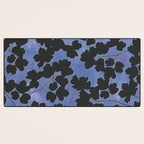 Shadow Poppies - Blue Desk Mat Gallery Image 3