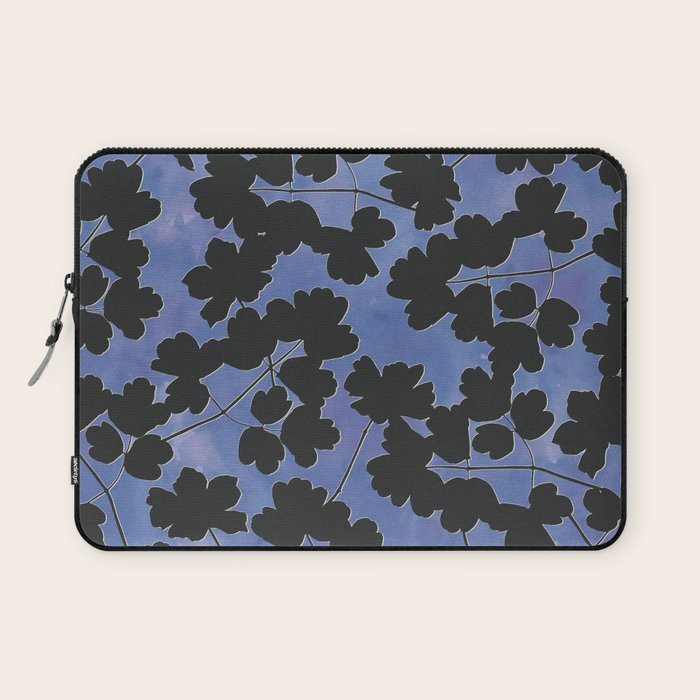 Shadow Poppies - Blue Laptop Sleeve Gallery Image 1