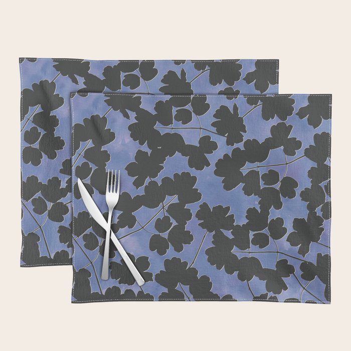 Shadow Poppies - Blue Placemat Gallery Image 1