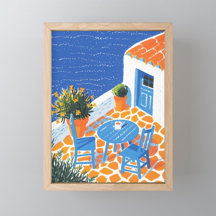Coffee with a view Mini Art Print Gallery Image 1