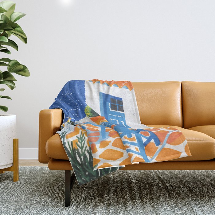 Coffee with a view Throw Blanket Gallery Image 1