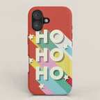 Ho Ho Ho Christmas typography iPhone Case Gallery Image 1