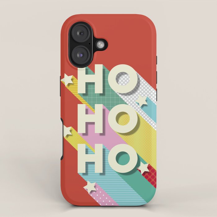 Ho Ho Ho Christmas typography iPhone Case Gallery Image 1