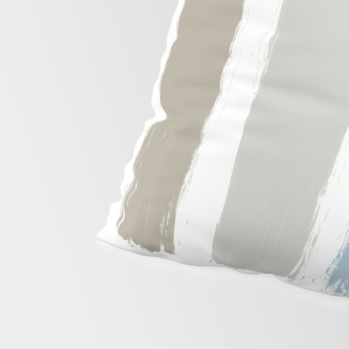 Blue & Taupe Stripes Pillow Sham Gallery Image 4