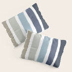 Blue & Taupe Stripes Pillow Sham Gallery Image 3
