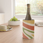 Retro 70s Swirls Abstract Pattern Burnt Orange Olive Mustard Beige Wine Chiller Gallery Image 4