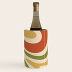 Retro 70s Swirls Abstract Pattern Burnt Orange Olive Mustard Beige Wine Chiller Gallery Image 3