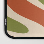 Retro 70s Swirls Abstract Pattern Burnt Orange Olive Mustard Beige Laptop Sleeve Gallery Image 3