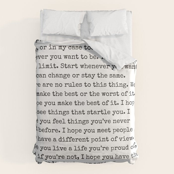 For What Its Worth | F. Scott Fitzgerald Quote Duvet Cover Gallery Image 6
