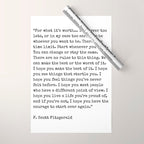 For What Its Worth | F. Scott Fitzgerald Quote Wrapping Paper Gallery Image 1