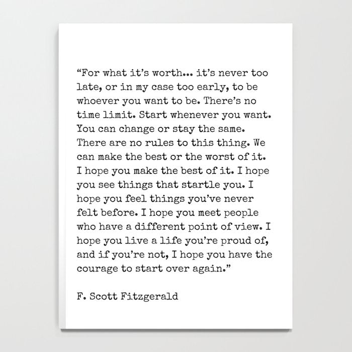 For What Its Worth | F. Scott Fitzgerald Quote Notebook Gallery Image 4