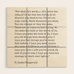 For What Its Worth | F. Scott Fitzgerald Quote Wood Wall Art Gallery Image 1