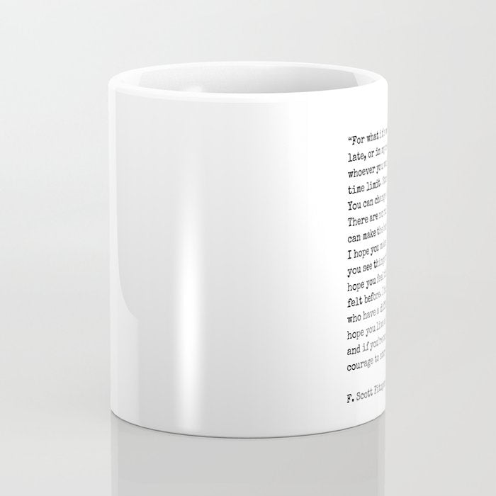 For What Its Worth | F. Scott Fitzgerald Quote Coffee Mug Gallery Image 4