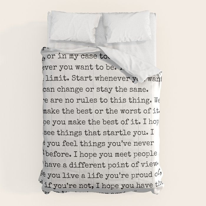 For What Its Worth | F. Scott Fitzgerald Quote Comforter Gallery Image 6