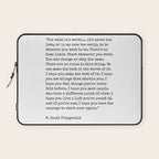 For What Its Worth | F. Scott Fitzgerald Quote Laptop Sleeve Gallery Image 1