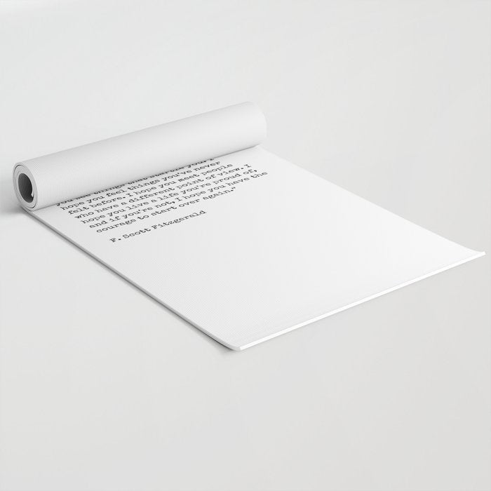 For What Its Worth | F. Scott Fitzgerald Quote Yoga Mat Gallery Image 2