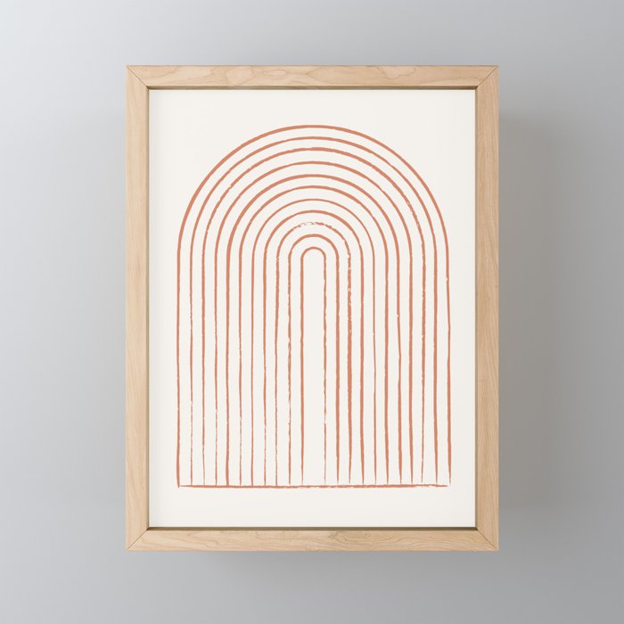 Arch Dusty Orange Mini Art Print Gallery Image 1