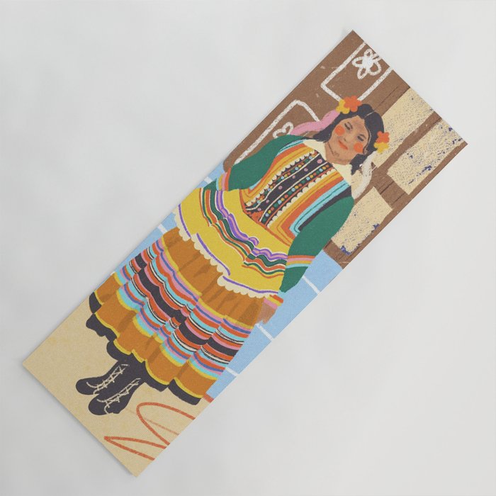 Folk heroine portraitgigi-rosado, Yoga Mat Gallery Image 1