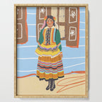 Folk heroine portraitgigi-rosado, Serving Tray Gallery Image 1
