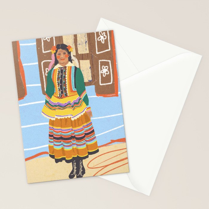 Folk heroine portraitgigi-rosado, Stationery Card Gallery Image 2