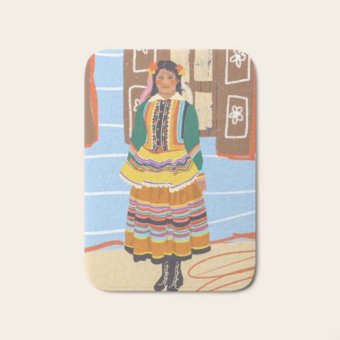 Folk heroine portraitgigi-rosado, Bath Mat Gallery Image 1