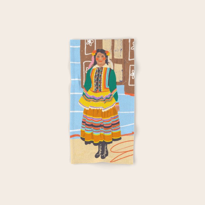Folk heroine portraitgigi-rosado, Towels Gallery Image 1