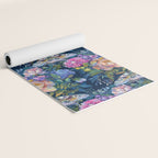 Moth Flower Bouquet Yoga Mat Gallery Image 2