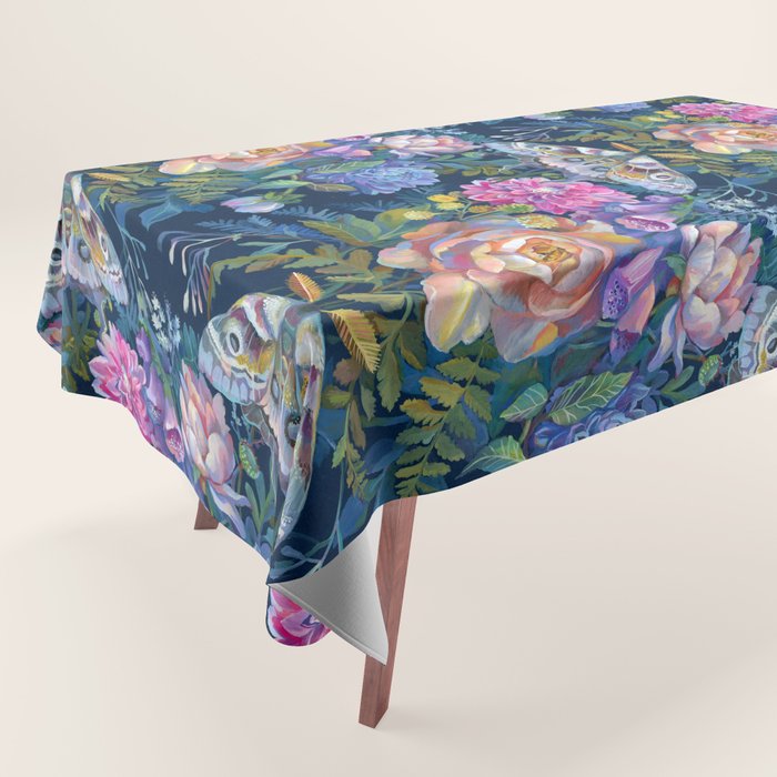 Moth Flower Bouquet Tablecloth Gallery Image 1