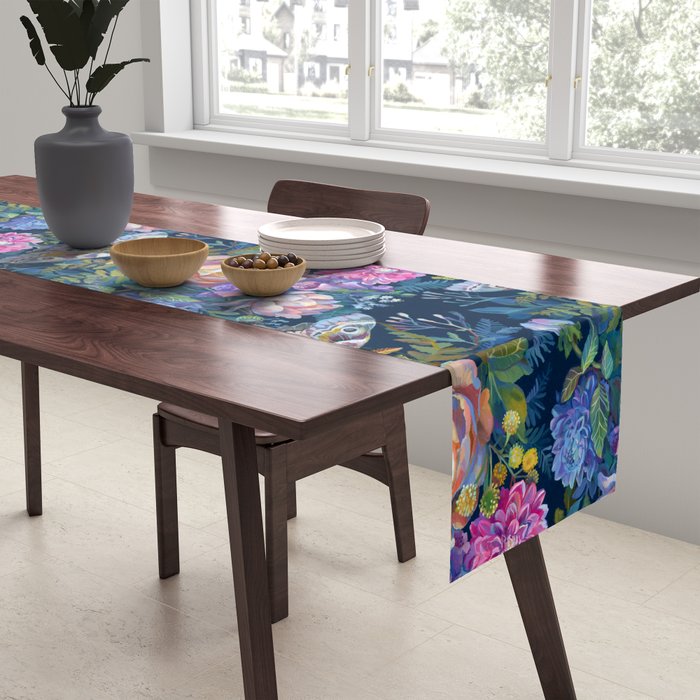 Moth Flower Bouquet Table Runner Gallery Image 2