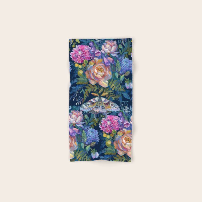 Moth Flower Bouquet Bath Towel Gallery Image 1