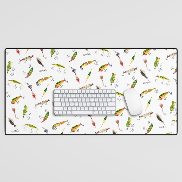 Vintage Fishing Lures Desk Mat Gallery Image 1