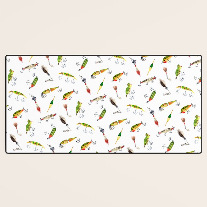 Vintage Fishing Lures Desk Mat Gallery Image 3