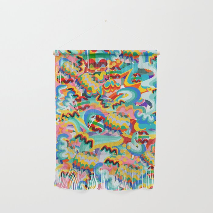 Colorful Abstract Graffiti Pop Art Pattern Design by Emmanuel Signorino  Wall Hanging Gallery Image 1