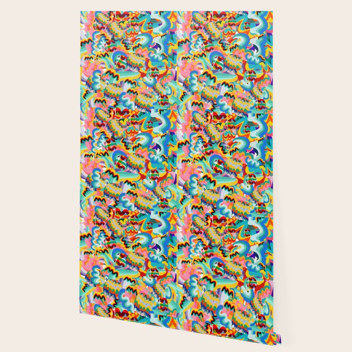 Colorful Abstract Graffiti Pop Art Pattern Design by Emmanuel Signorino  Wallpaper Gallery Image 2