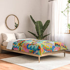 Colorful Abstract Graffiti Pop Art Pattern Design by Emmanuel Signorino  Comforter Gallery Image 2
