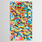 Colorful Abstract Graffiti Pop Art Pattern Design by Emmanuel Signorino  Tablecloth Gallery Image 2