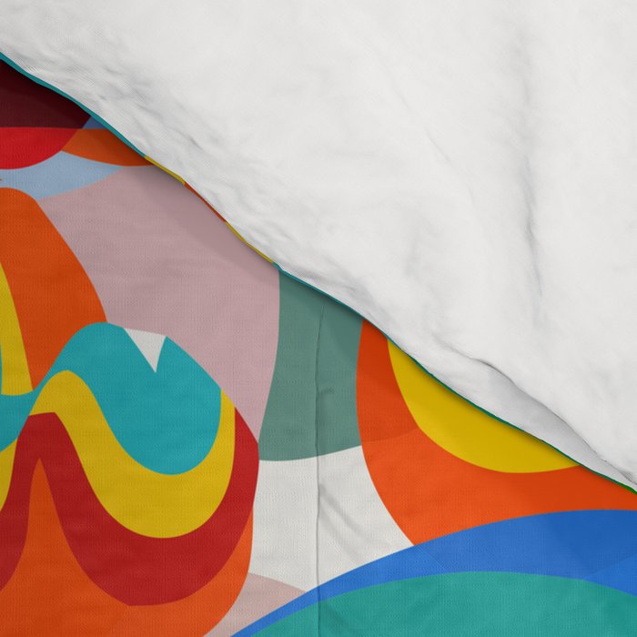 Colorful Abstract Graffiti Pop Art Pattern Design by Emmanuel Signorino  Comforter Gallery Image 4
