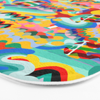 Colorful Abstract Graffiti Pop Art Pattern Design by Emmanuel Signorino  Bath Mat Gallery Image 3