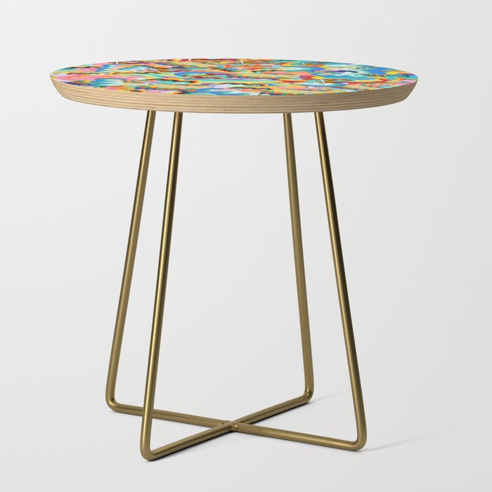 Colorful Abstract Graffiti Pop Art Pattern Design by Emmanuel Signorino  Side Table Gallery Image 1