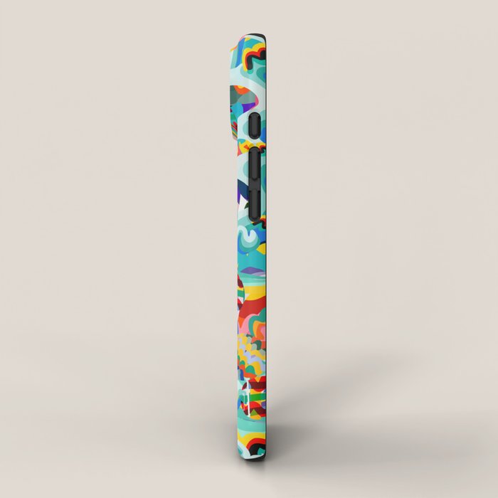 Colorful Abstract Graffiti Pop Art Pattern Design by Emmanuel Signorino  iPhone Case Gallery Image 2