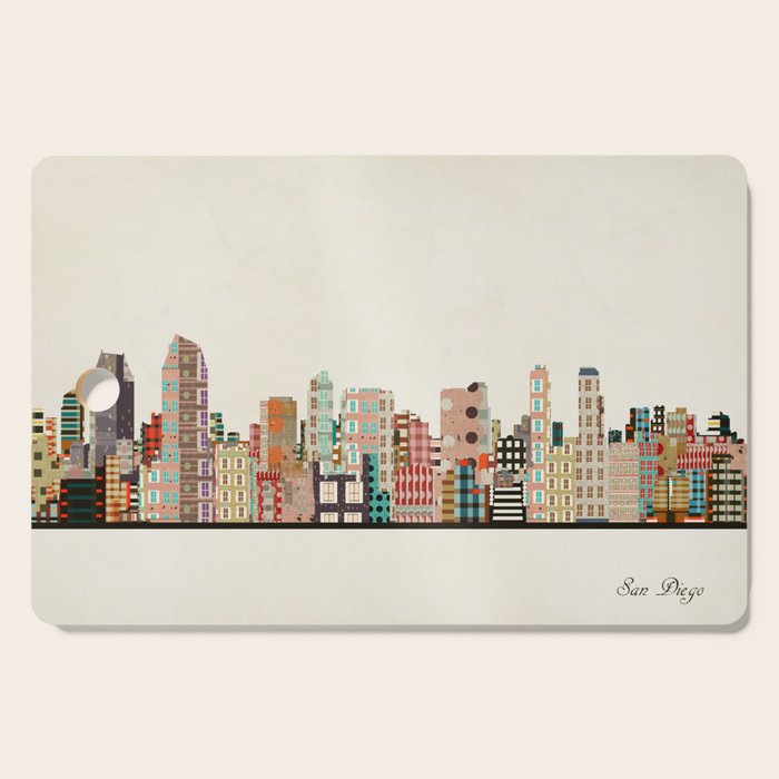 san diego skyline Cutting Board Gallery Image 1