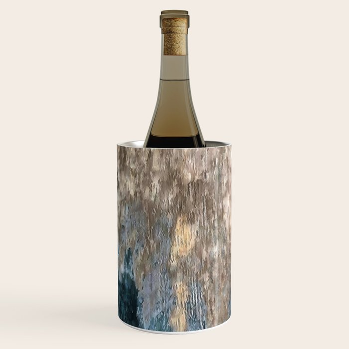 Blue Grey Abstract Wine Chiller Gallery Image 2