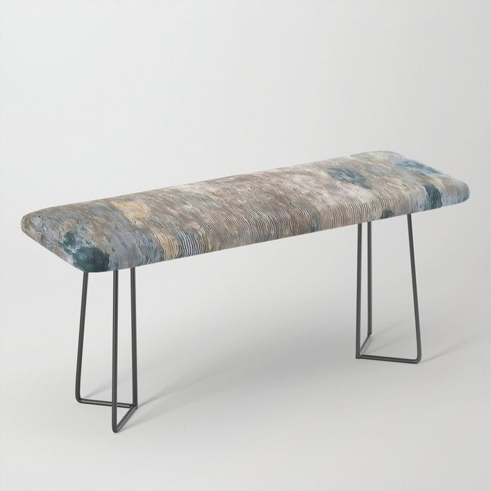 Blue Grey Abstract Bench Gallery Image 1